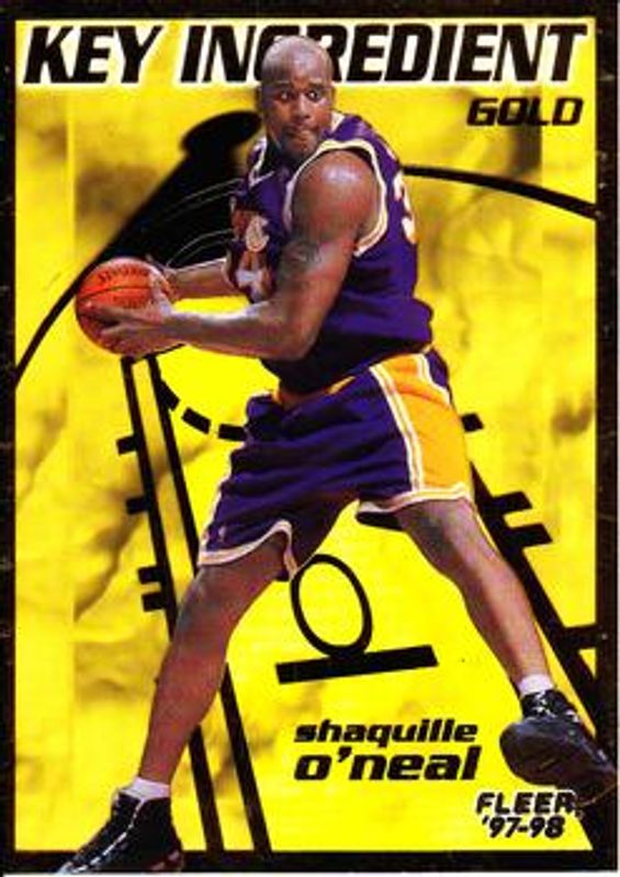 Shaquille O'Neal 1997 Fleer #9 Key Ingredient - Gold Price Guide