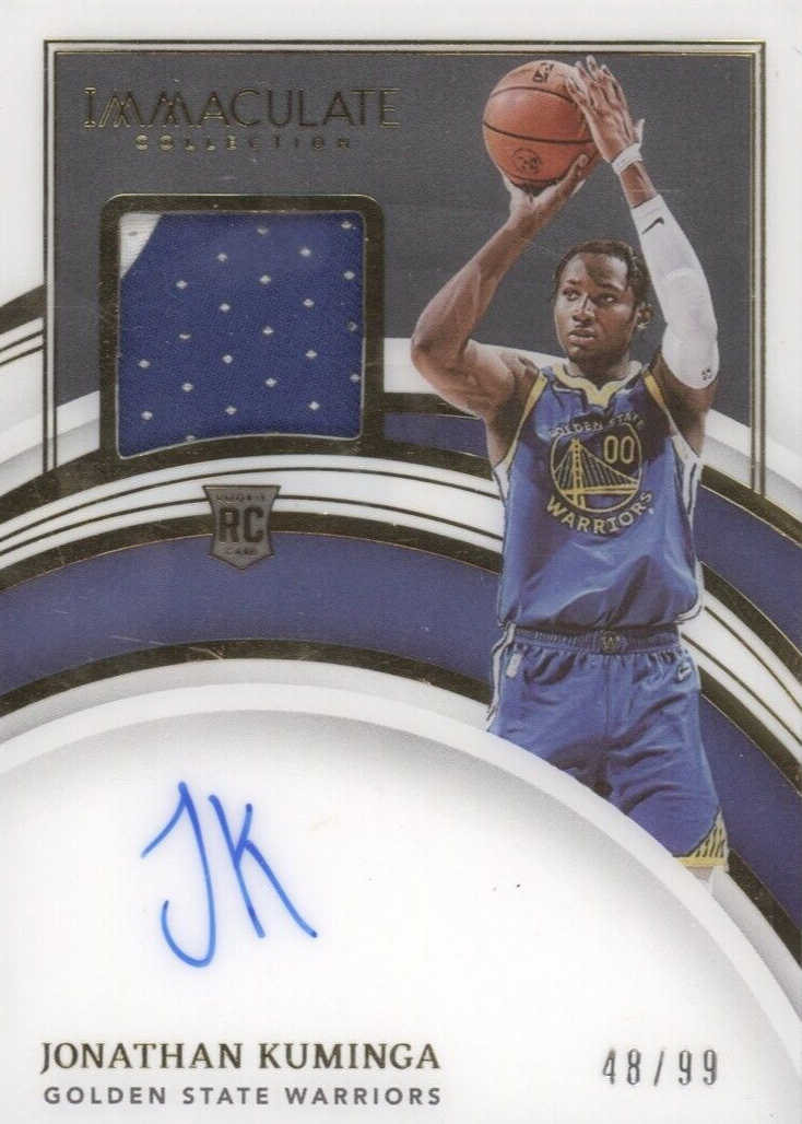 Jonathan Kuminga 2021 Immaculate #104 Rookie Patch Auto /99 Price