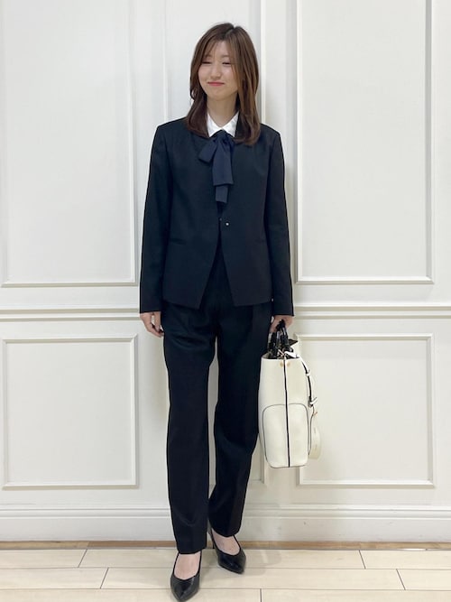 ROPE'（ロペ） パンツ ウール混プレミアムサキソニーパンツ/イージー