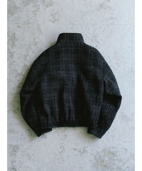 LIDNM（リドム）の「ALPACA SILK TWEED ZIP（ブルゾン）」 - WEAR