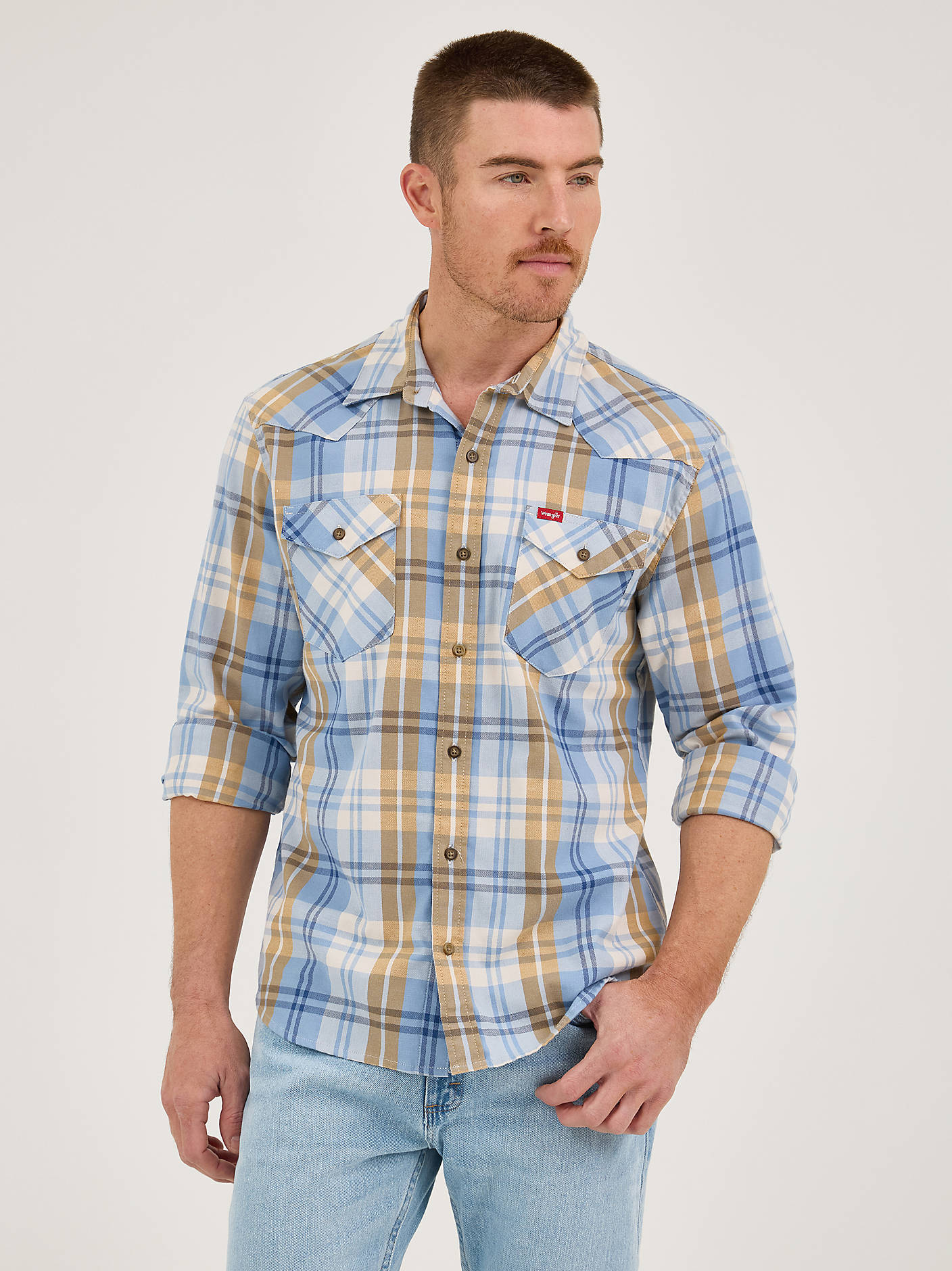 Men's Plaid Broken Twill Shirt | Men's SHIRTS | Wrangler®