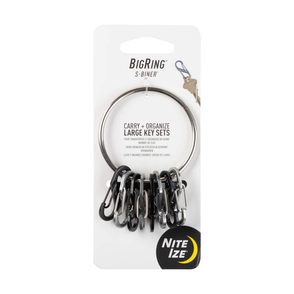 Nite Ize Steel Big Key Ring with Carabiners BRG-M1-R3 - The Home Depot