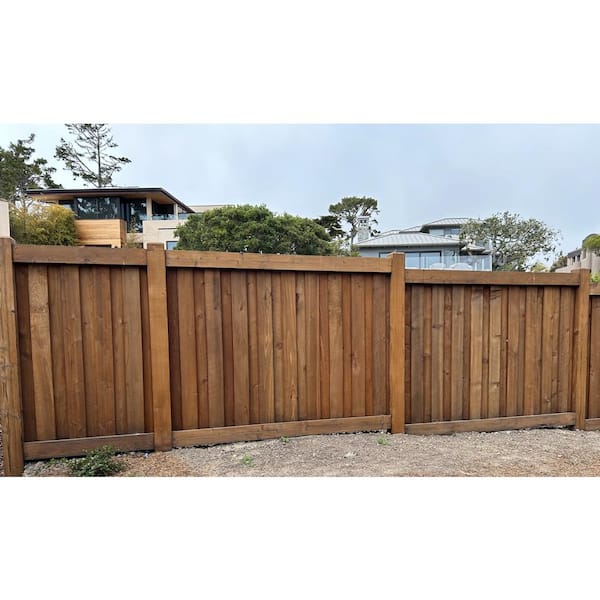 3.5 in. x 3.5 in. x 8 ft. Redwood Corner, End Fence Wood Post