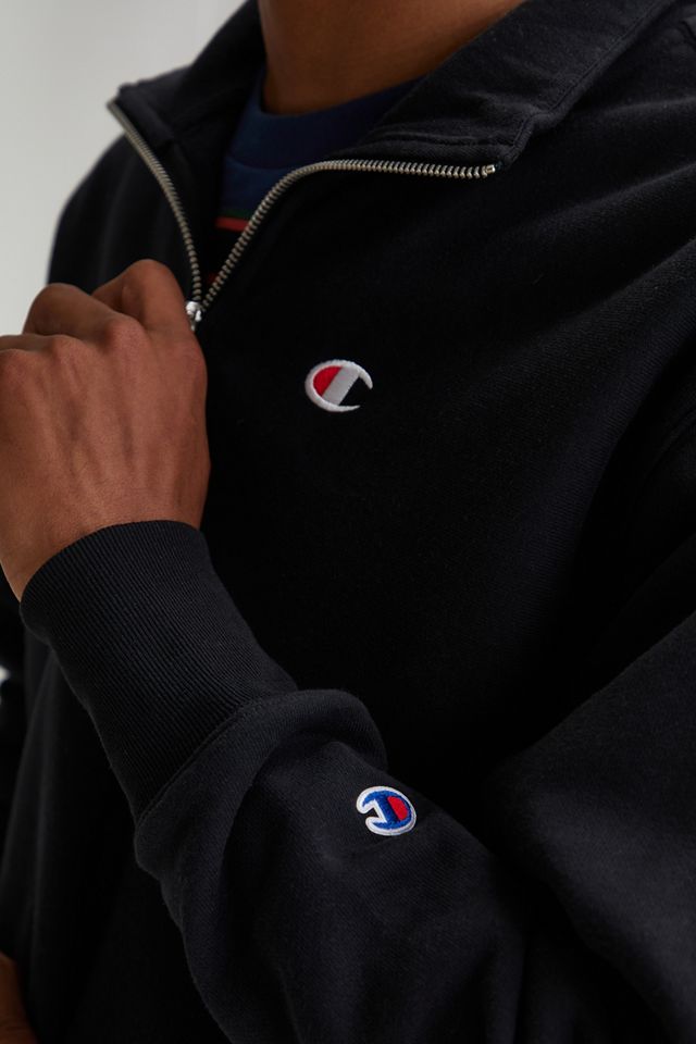 Champion 1/4 Zip Mock Neck Pullover Sweatshirt | Urban Outfitters