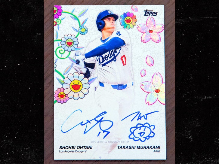 Shohei Ohtani, Takashi Murakami Sign Sports Cards Ahead of MLB