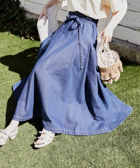 ステッチラインタックフレアスカート/MAJESTIC LEGON(マジェスティック