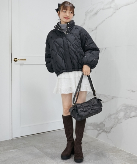 プチリボン中綿ブルゾン/MAJESTIC LEGON(マジェスティックレゴン