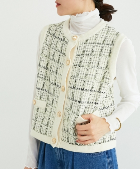 TORRAZZO DONNA 別注ツイード調ベスト/le.coeur blanc(ルクールブラン