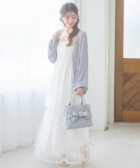 クラシカルスクエアリボンバッグ/MAJESTIC LEGON(マジェスティック