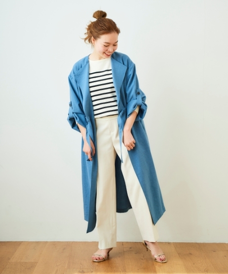 オックスフォードドロストノーカラーコート/le.coeur blanc(ルクール