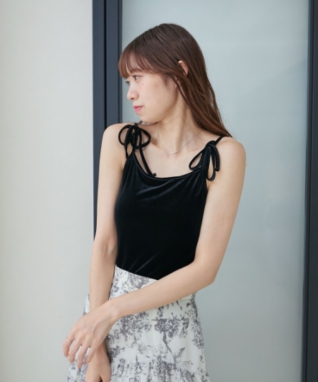 カップ付きベロアキャミソール/MAJESTIC LEGON(マジェスティックレゴン