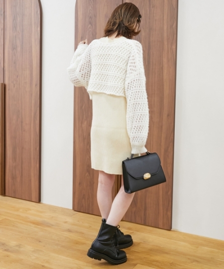 〇ハーフZIPニットセットワンピ/MAJESTIC LEGON(マジェスティック