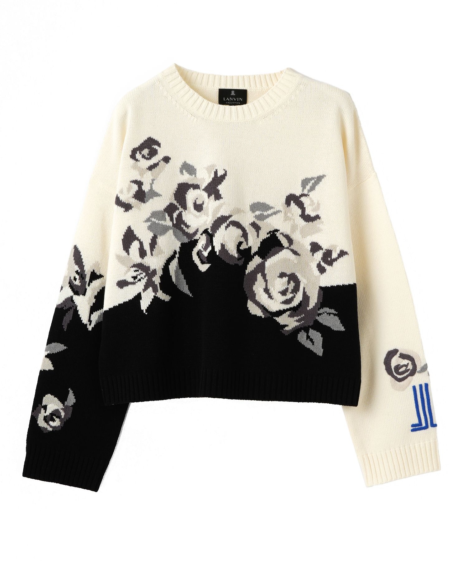 ローズ刺繍インターシャニット|LANVIN COLLECTION | LANVIN COLLECTION