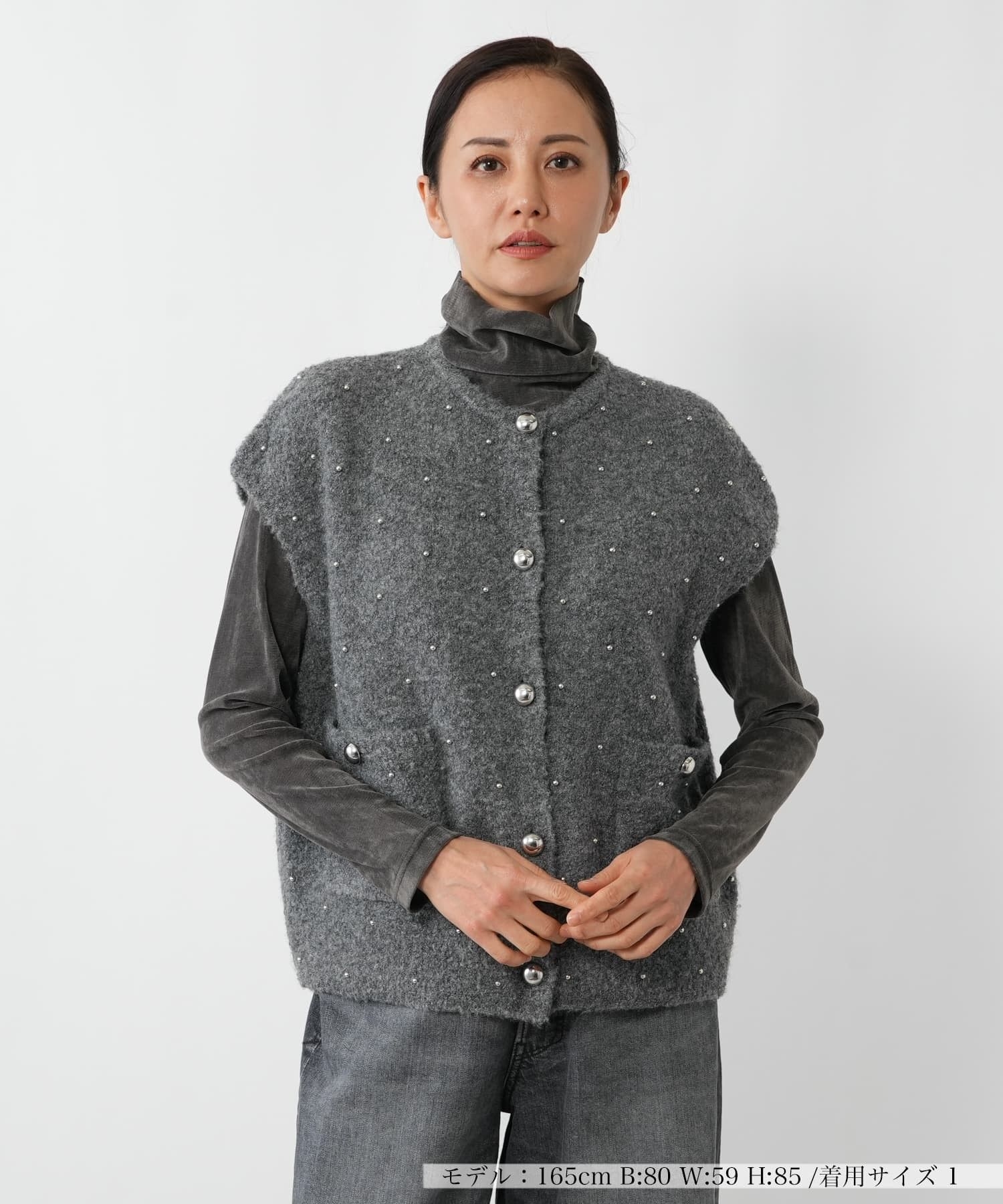 メタルボタンニットベスト【STUDIO AR】|ネミカ | レリアン公式