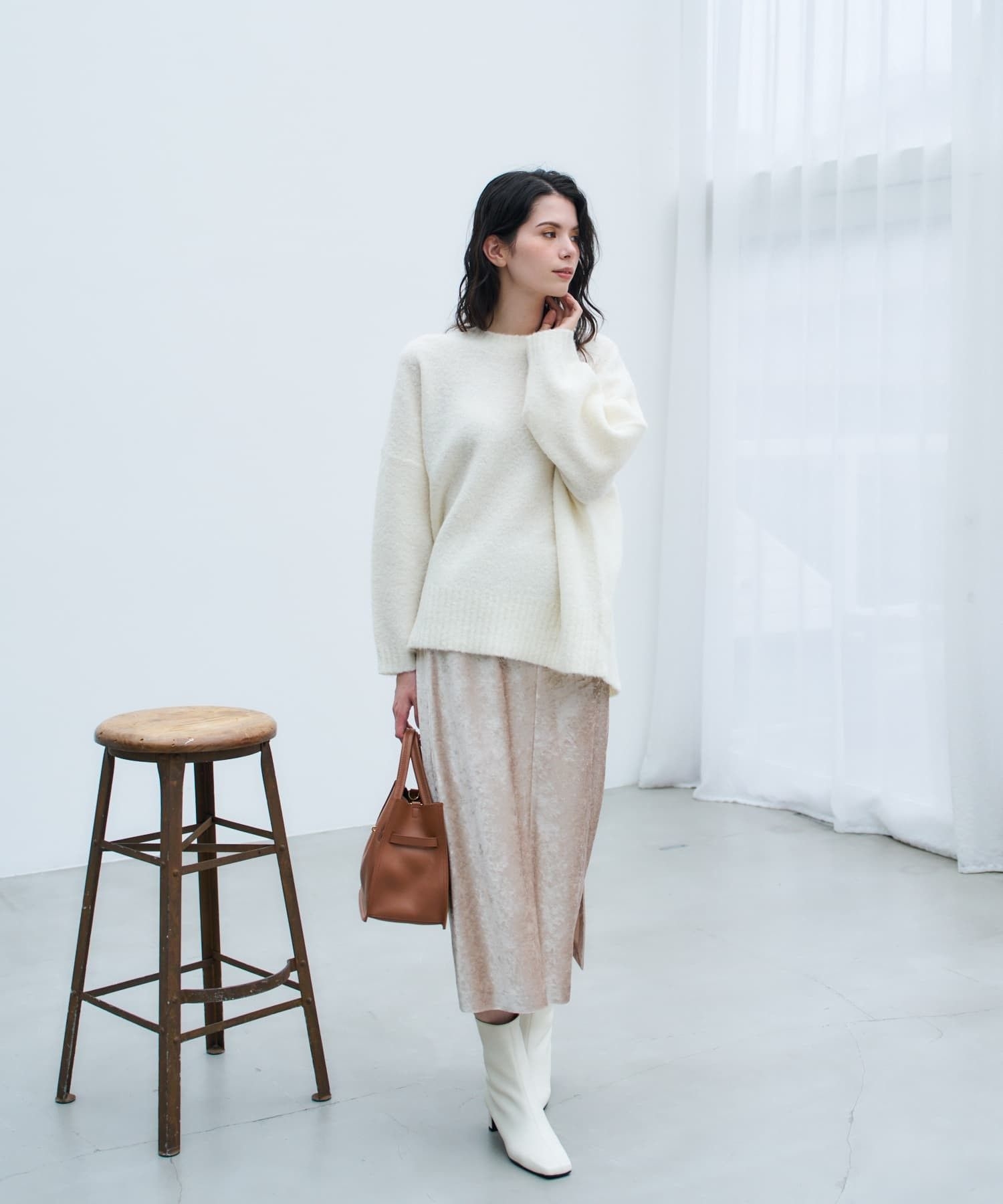 大草直子さん×NEMIKA】ベロアロングスカート|ネミカ | レリアン公式