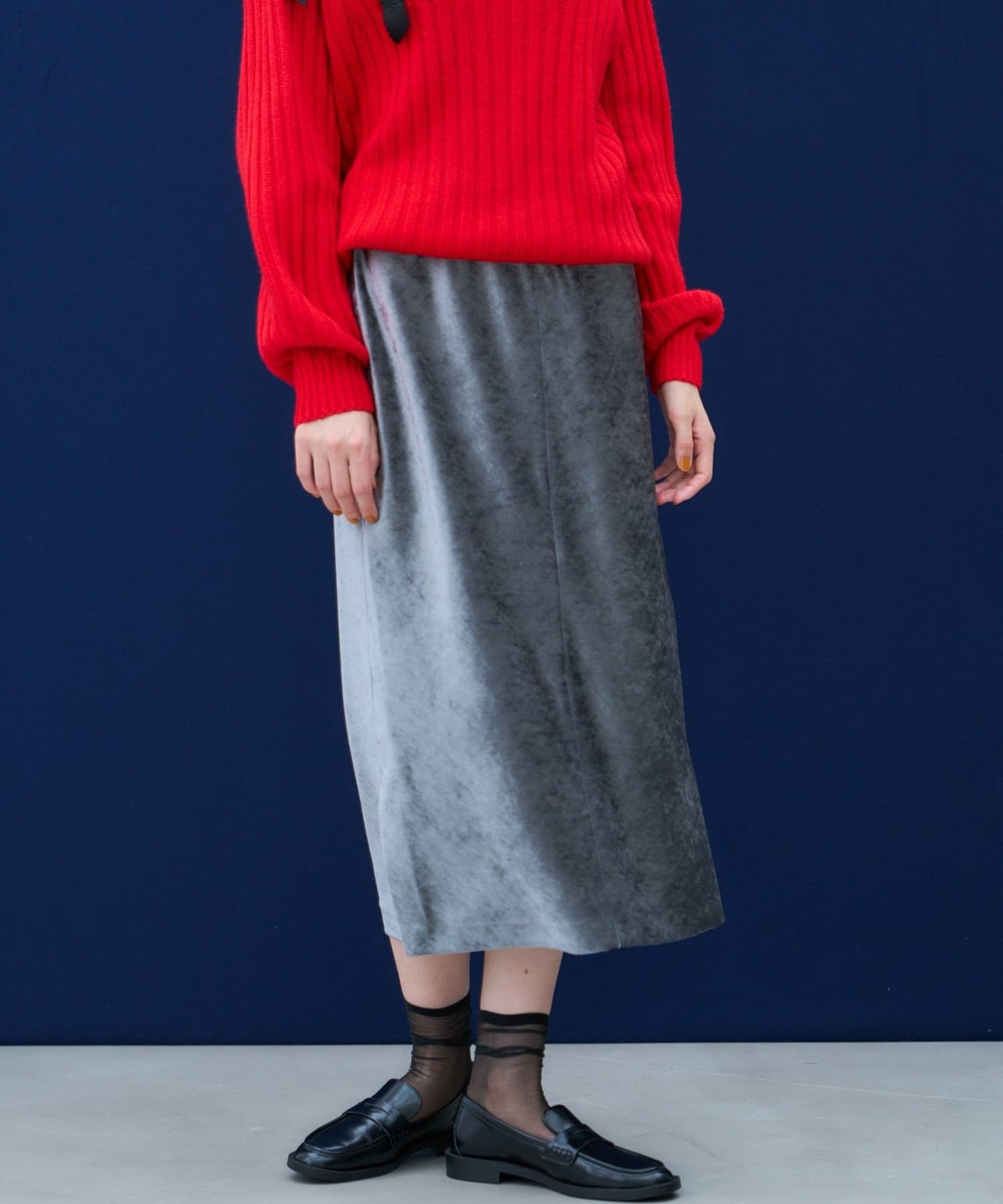 大草直子さん×NEMIKA】ベロアロングスカート|ネミカ | レリアン公式