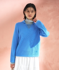 切替ラウンドカラーニット【CoC by CARA O CRUZ】|キャラ・オ・クルス