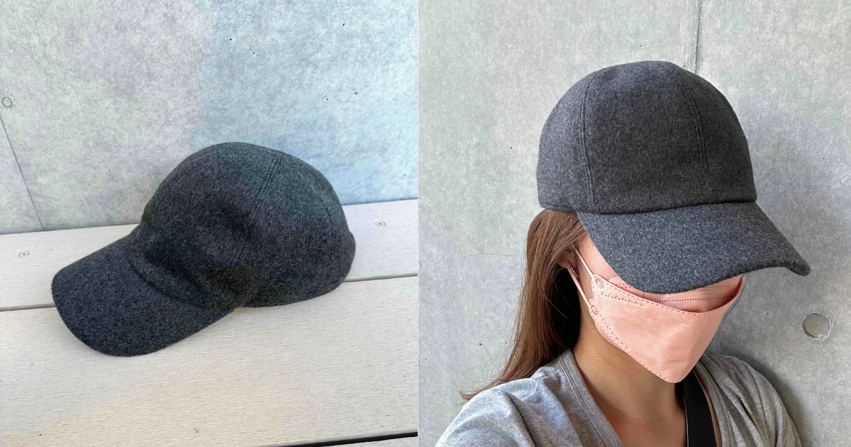 イリスフォーセブン（IRIS47）】のカシミヤ100％キャップは、小顔効果