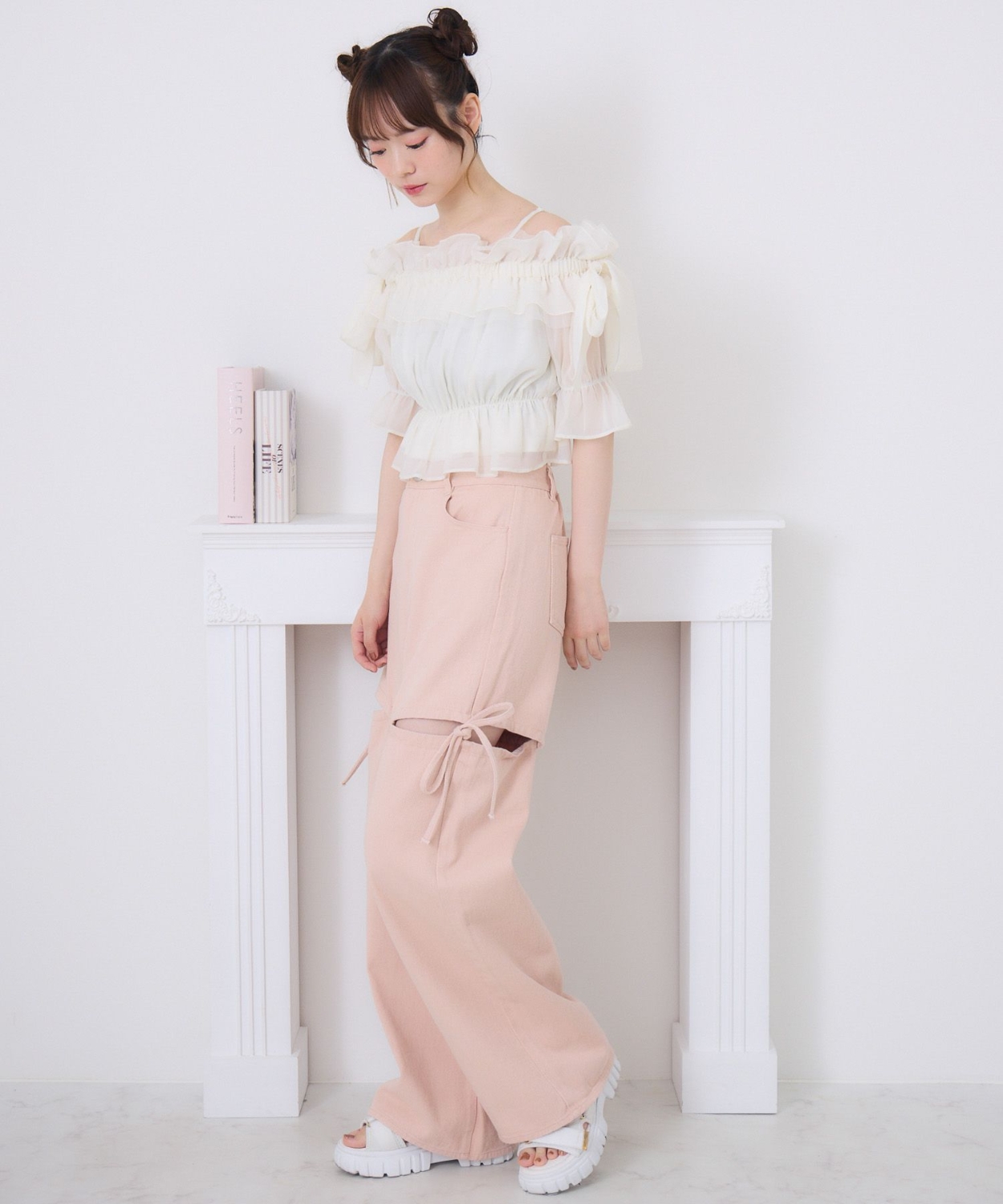 サイドリボンオフショルBL|ems excite | RETRO GIRL ONLINE STORE