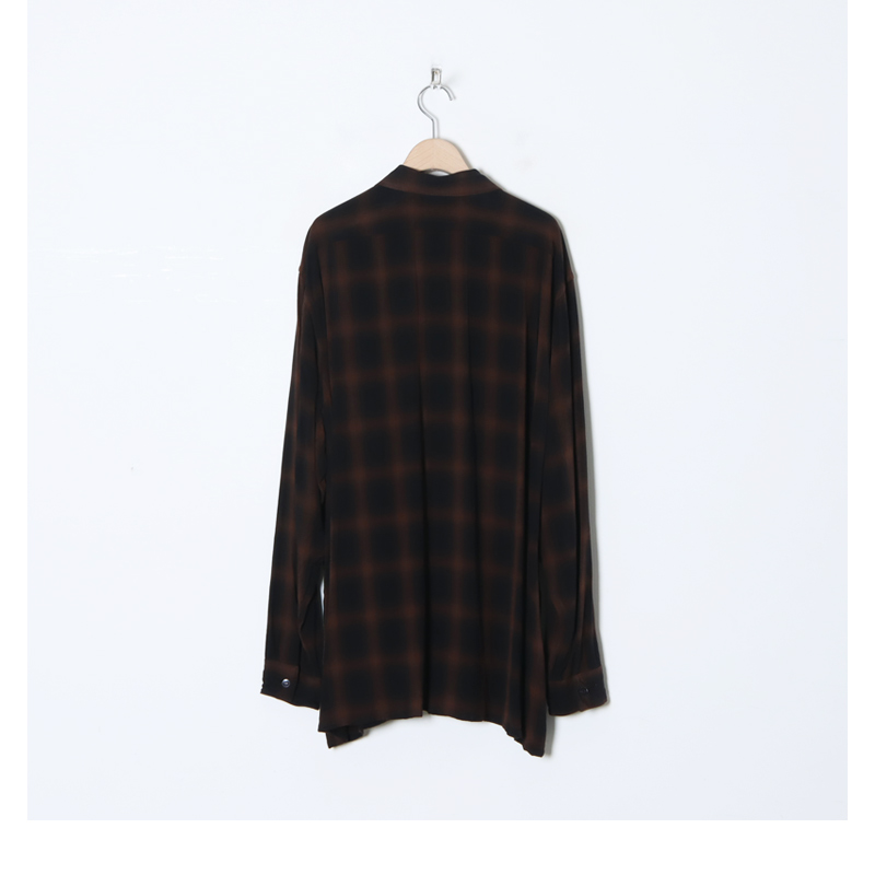 COMOLI (コモリ) レーヨン オープンカラーシャツ