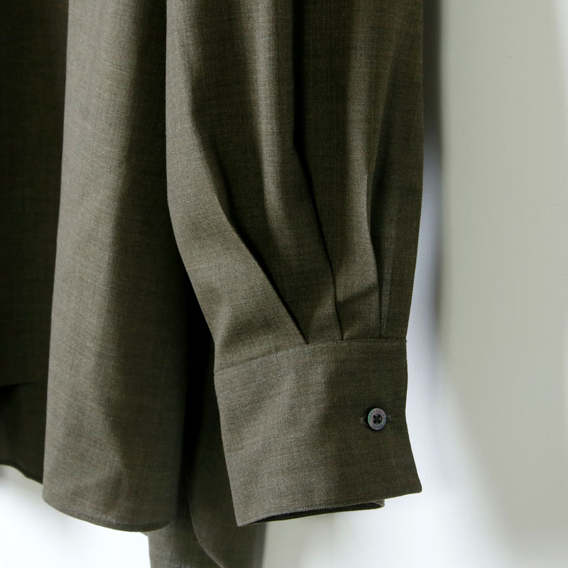 MARKAWARE (マーカウェア) NO COLLAR PULL OVER SHIRT / ノーカラー