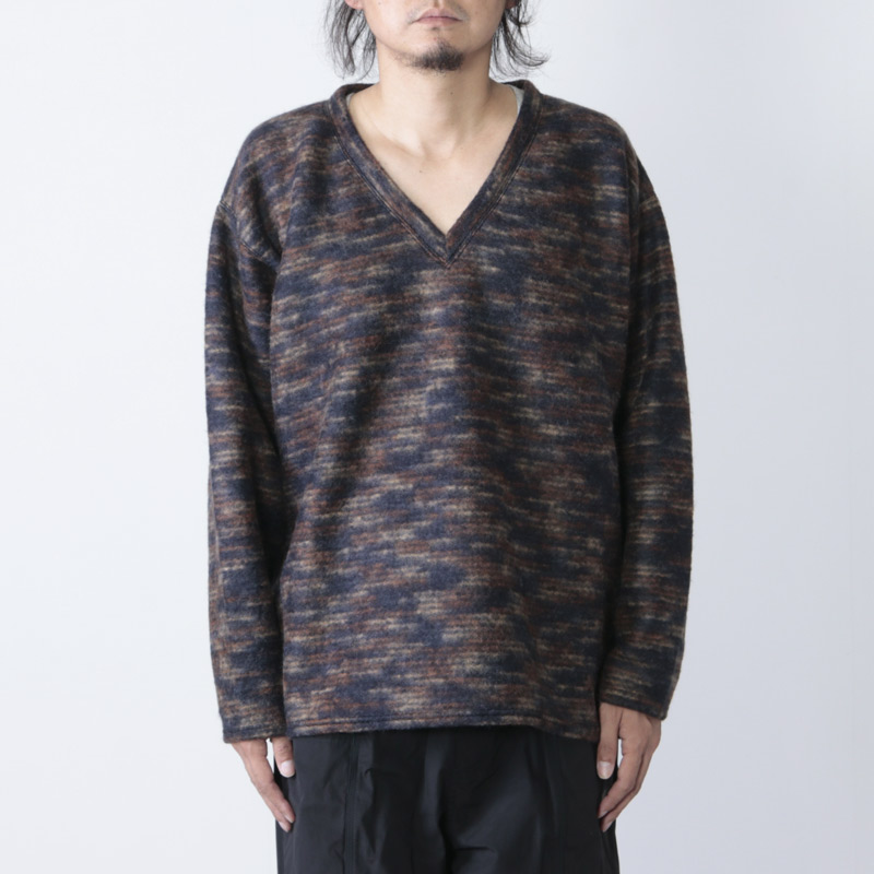 South2 West8 (サウスツーウエストエイト) Side Slit V Neck Shirt