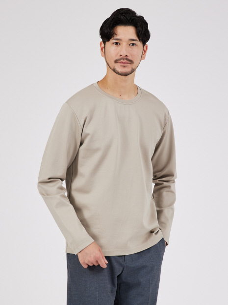 クルーネック】ECO VERO レーヨンポンチTシャツ / ロンT｜ABAHOUSE