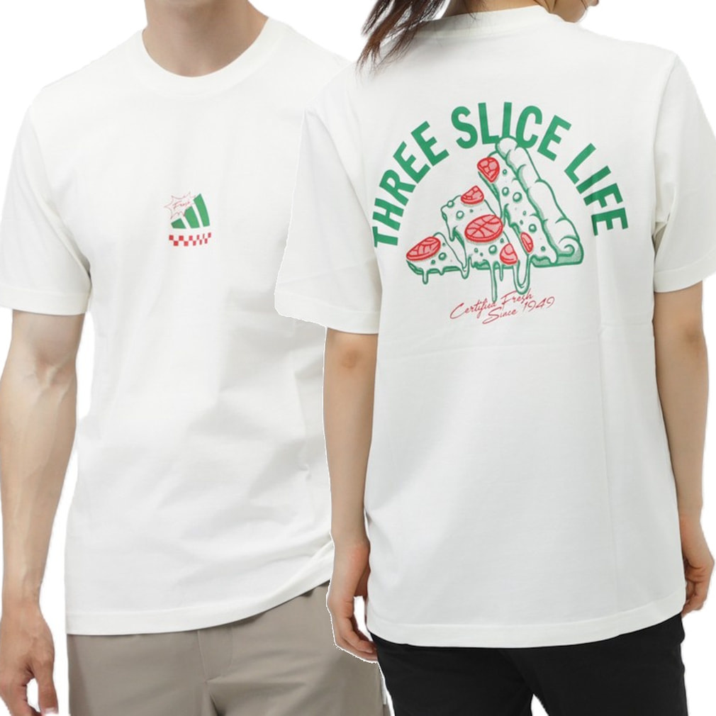 アディダス メンズ 半袖 Tシャツ ラウンジ ピザグラフィック 半袖T