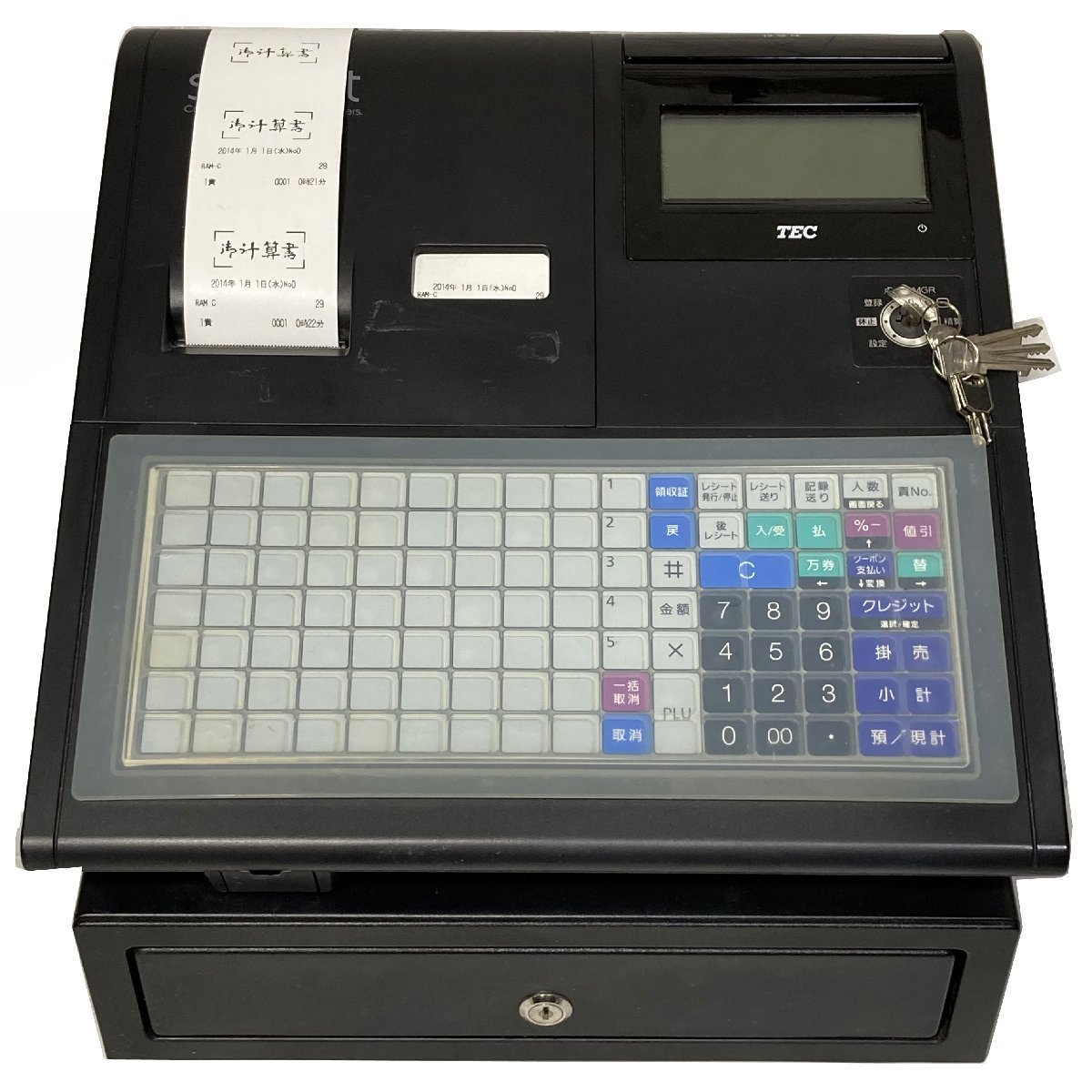 TEC Shallot II レジスター 黒色 鍵付き TEC Shallot II レジスター