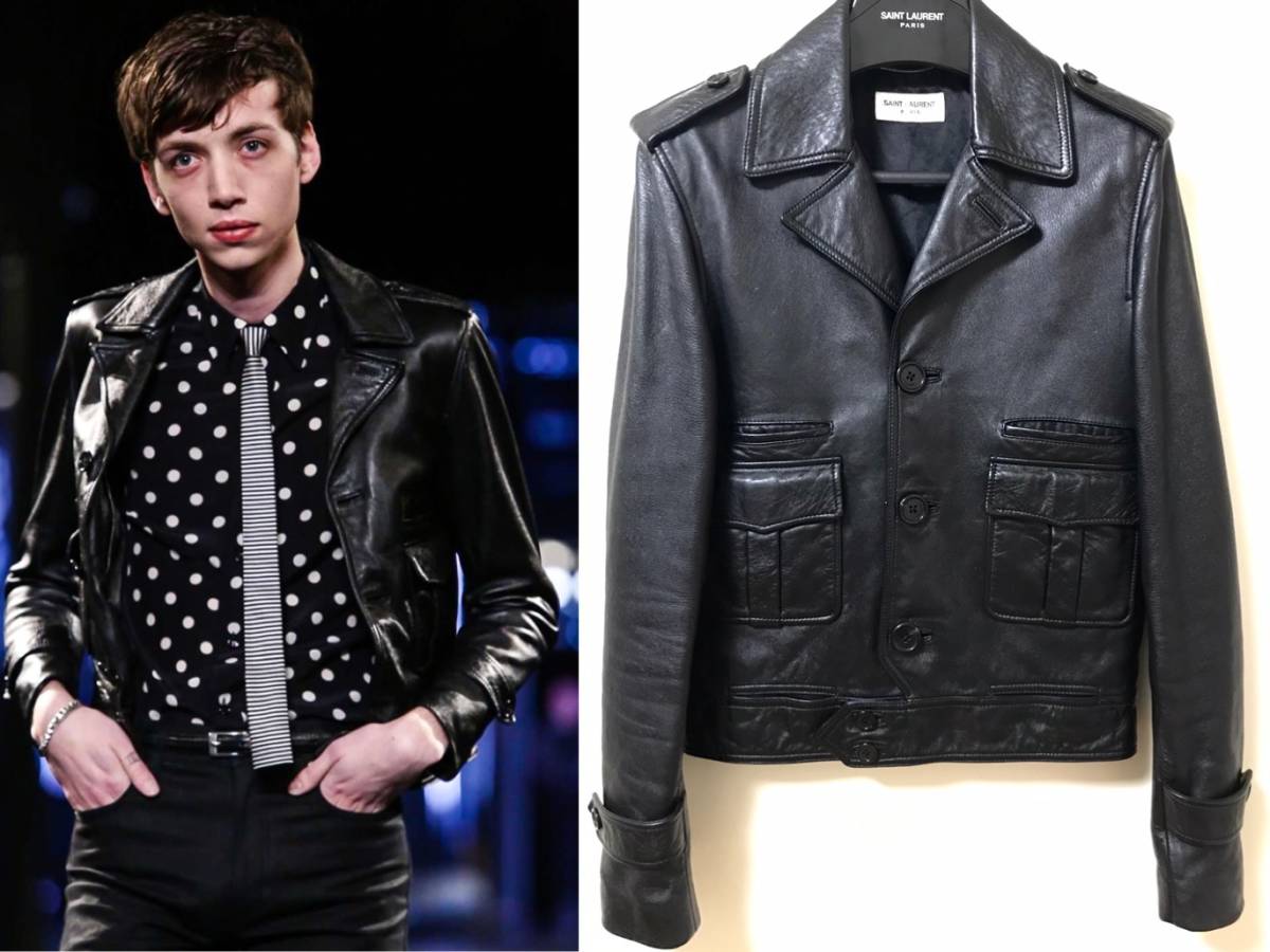 15AW サンローランパリ JAKE レザージャケット 44 ライダース Saint