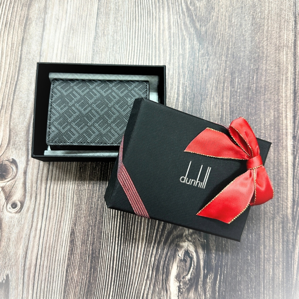 ラッピング済 ギフトセット ダンヒル シグネチャー コインケース 小銭