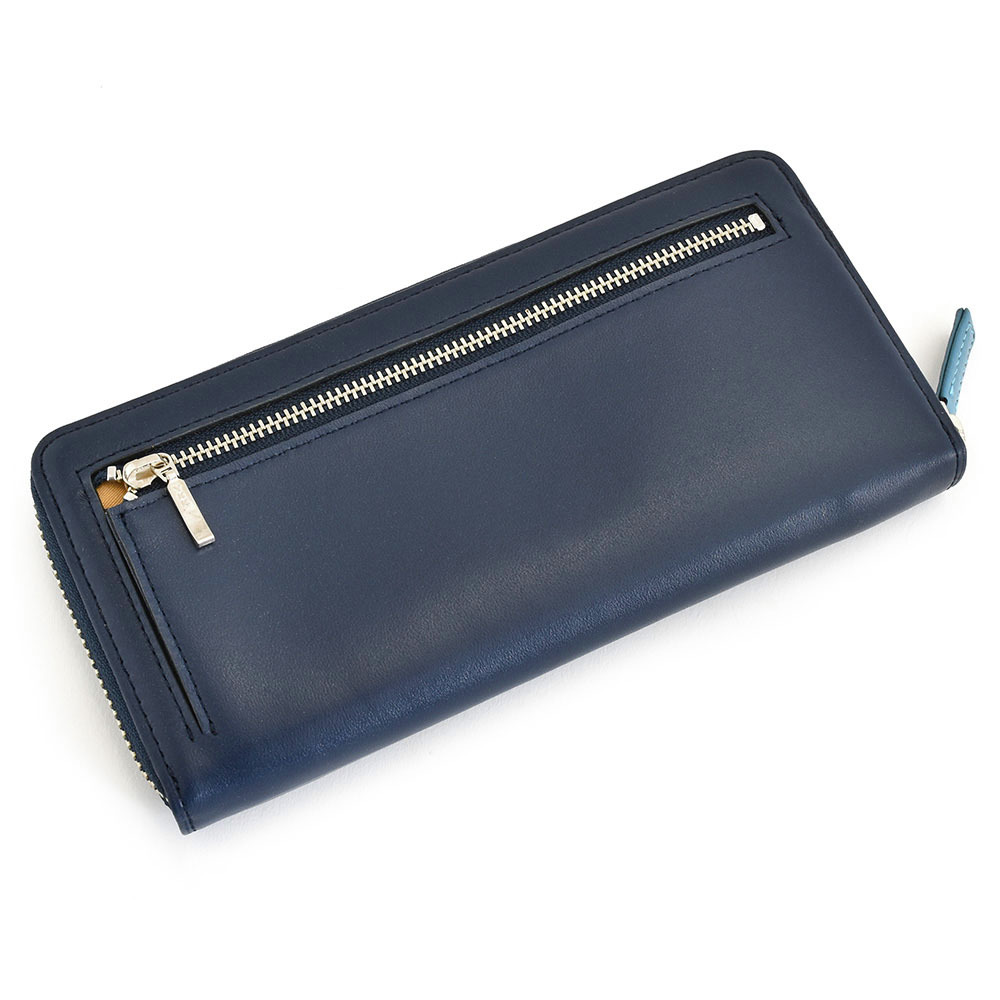 タケオキクチ 財布 長財布 ラウンドファスナー 紺(ネイビー) TAKEO