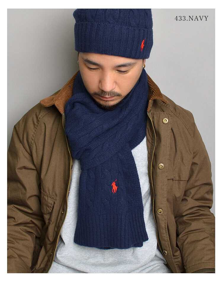 マフラー POLO RALPH LAUREN ポロ ラルフローレン ニットマフラー