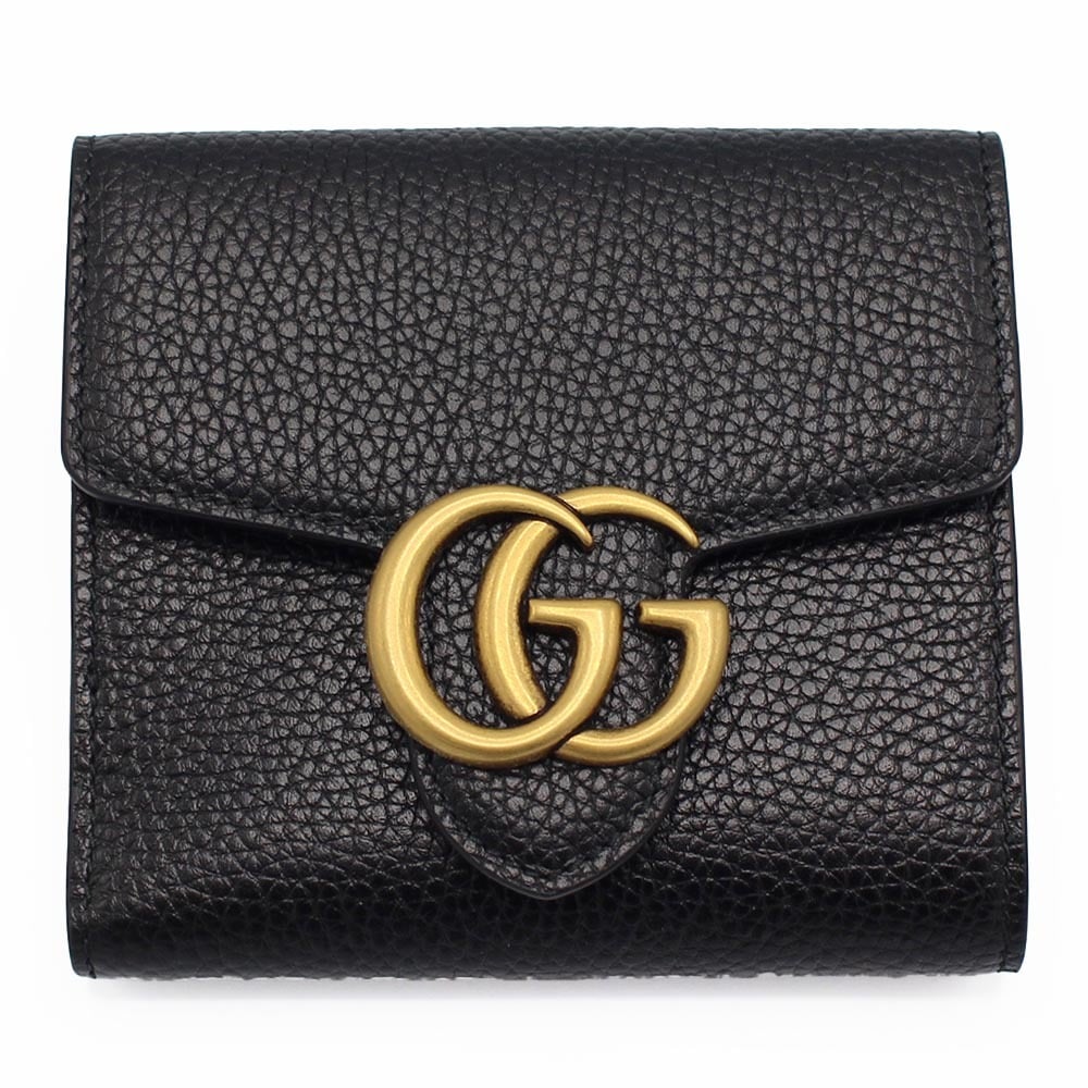 グッチ GUCCI 二つ折り財布 782749 A7M0T 1000 ブラック GG マーモント