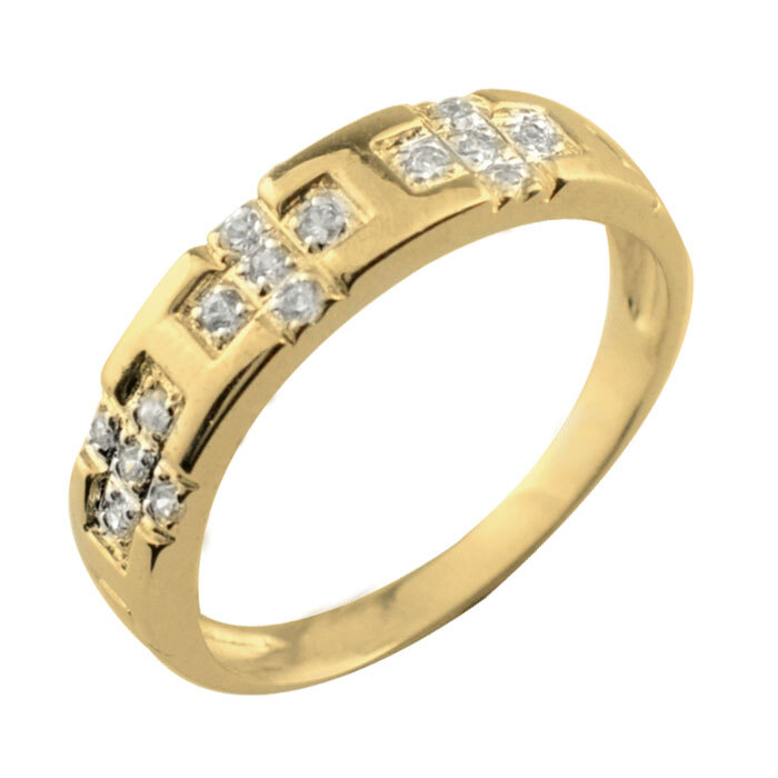 メンズ ダイヤモンド リング k18 指輪 ダイヤ イエローゴールドk18