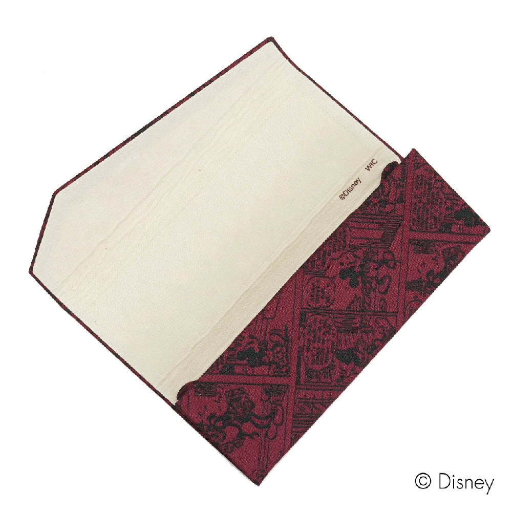 ディズニー／メガネケース（ミッキー コミック柄） 赤 折り畳み 眼鏡