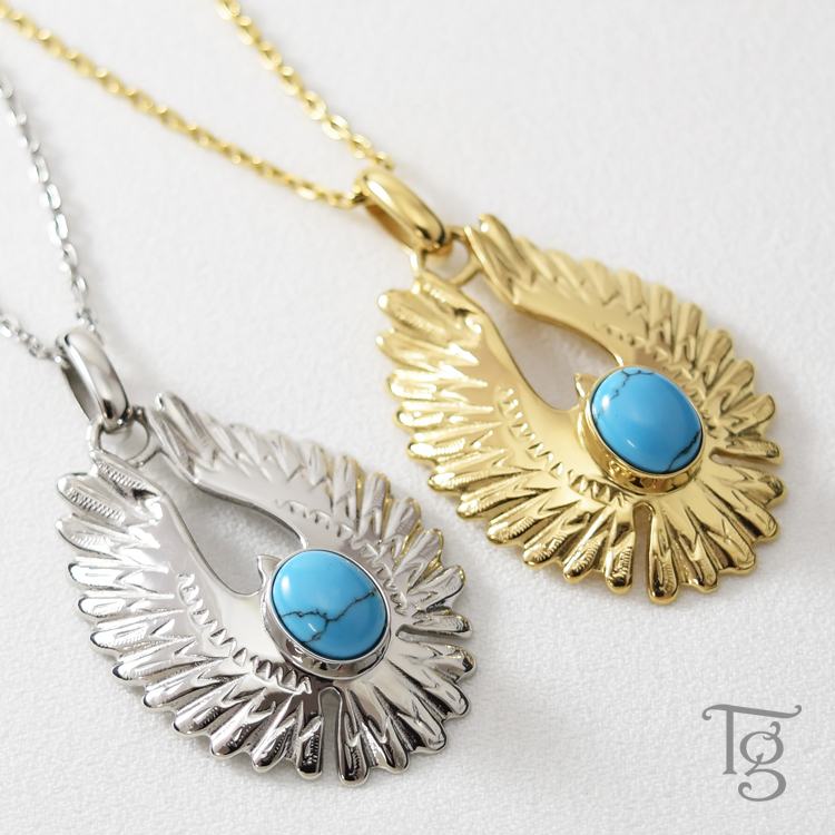 インディアンジュエリー ペアネックレス ステンレス 大人 シンプル