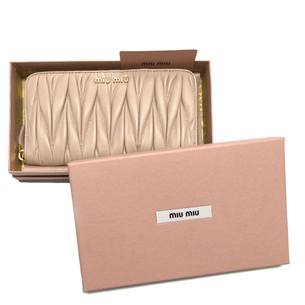 ミュウミュウ MIU MIU 長財布 5M0506 N88 F0236 00 MATELASSE