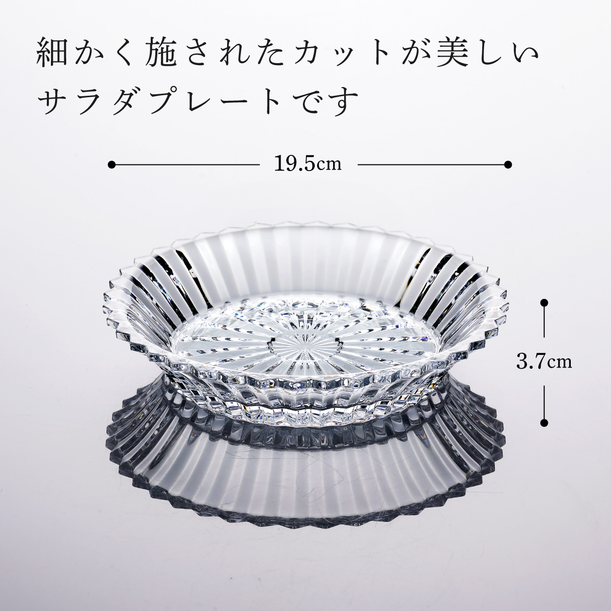 Baccarat バカラ ミルニュイサラダプレート 19.5cm 名入れ彫刻代込み