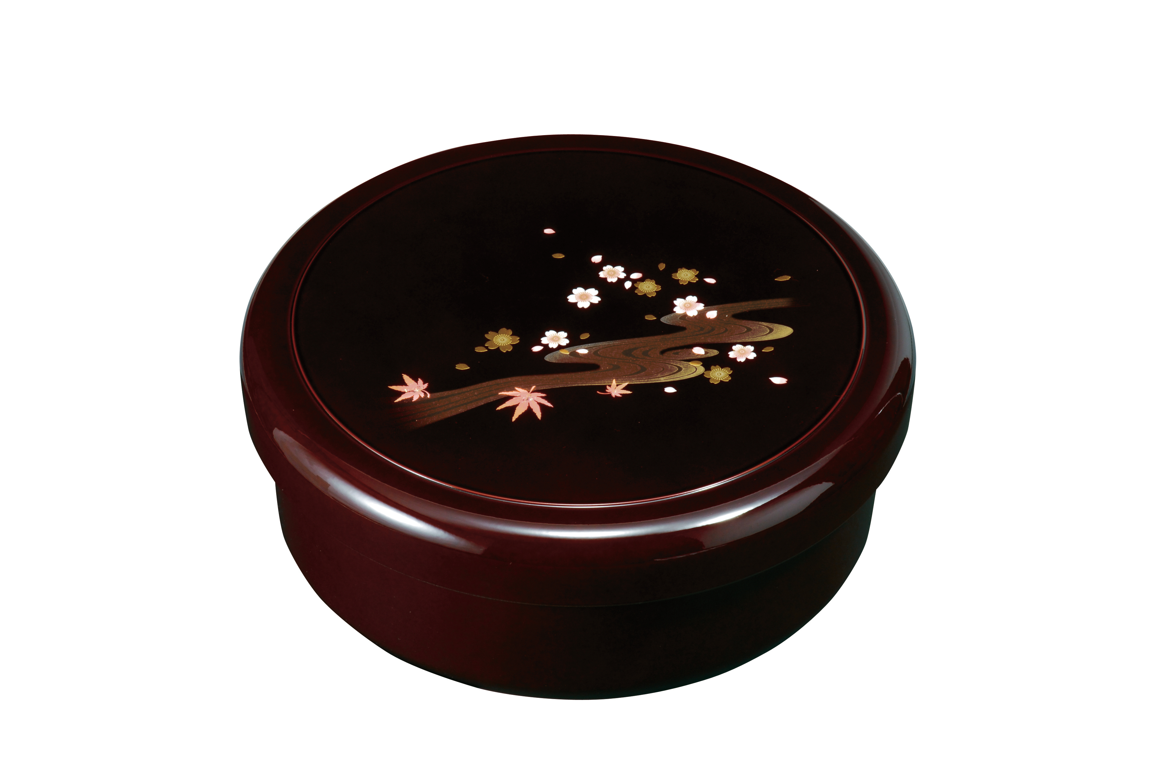 茶びつ 茶櫃 10.5寸 溜 みやび春秋 32cm旅館 内祝 ギフト ホテル 民宿