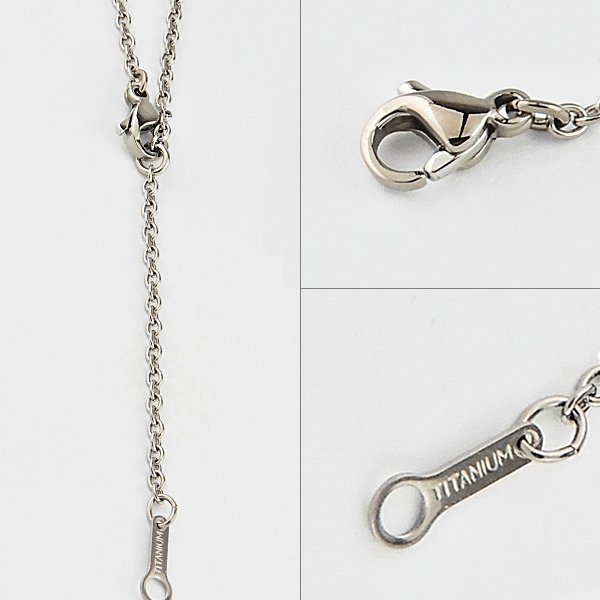レーザー刻印対応】ペアネックレス ダイヤモンド チタン アクセサリー