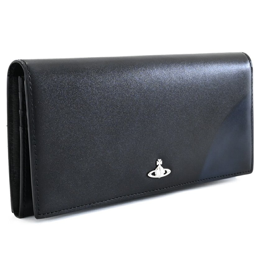 ヴィヴィアンウエストウッド 財布 長財布 黒×紺(ネイビー) Vivienne