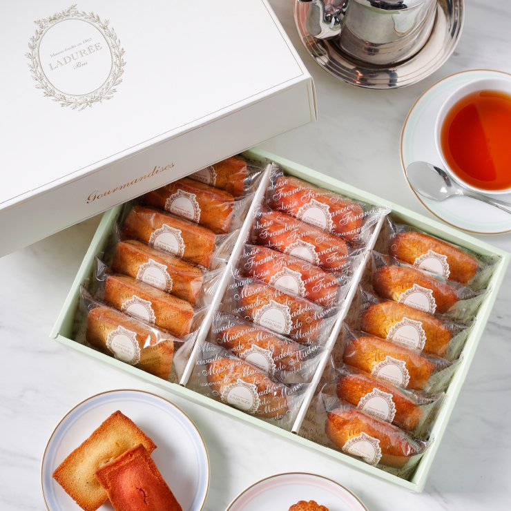 公式】LADUREE コフレ・フィナンシェ＆マドレーヌ 18個入り