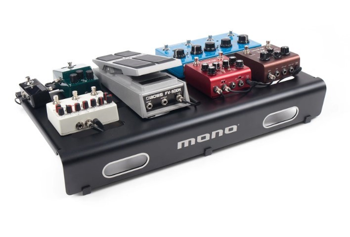 MONO Pedalboard Medium, Black and Tour Accessory Case 2.0, Black