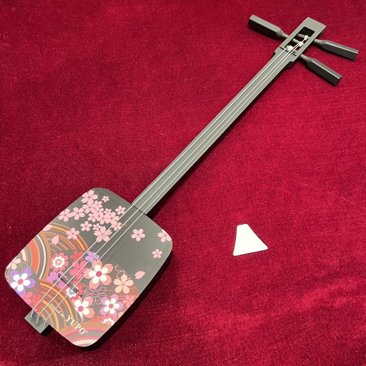 三絃司きくおか 小じゃみ三線 花柄（新品/送料無料）【楽器検索