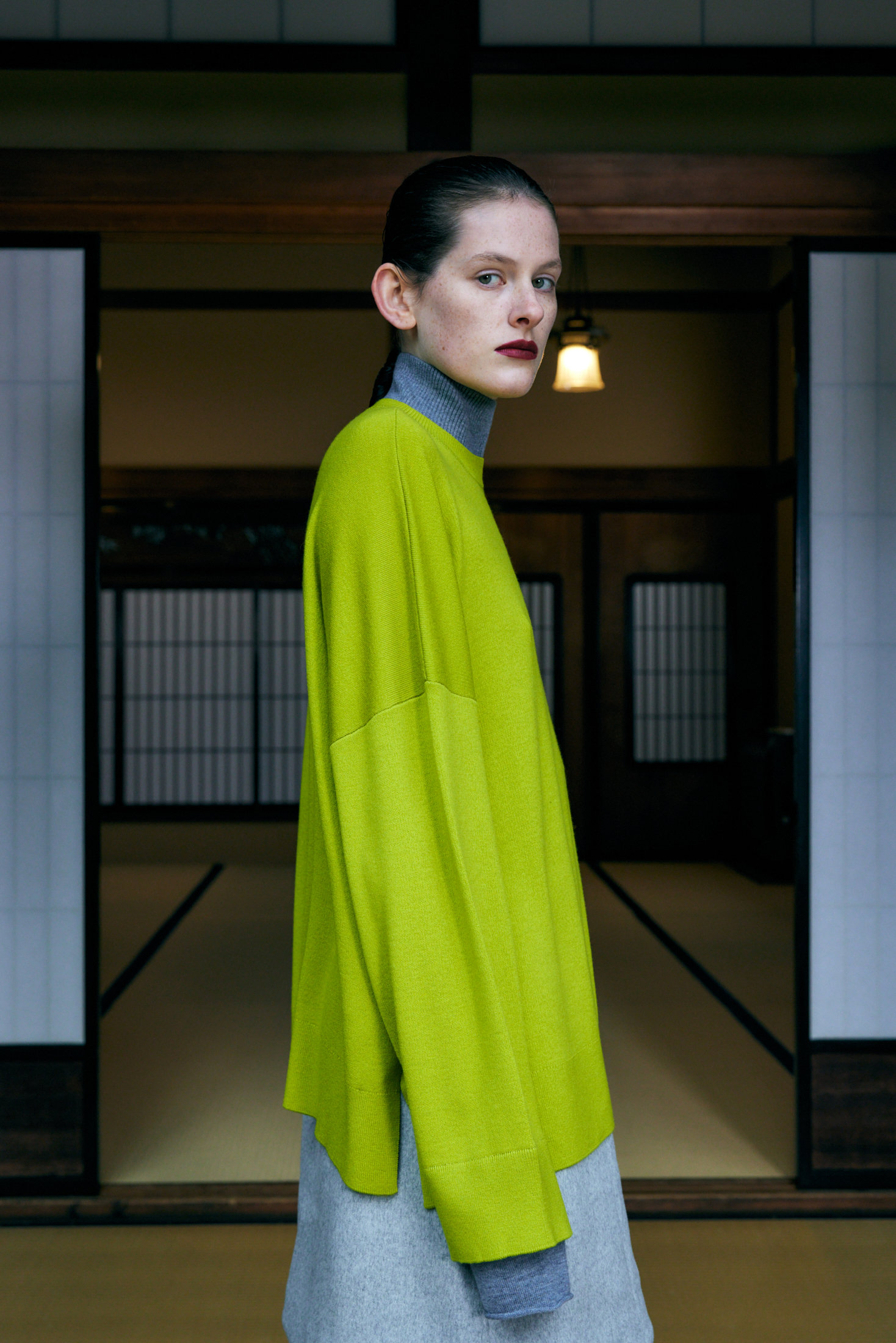 ENFOLD(エンフォルド)｜レイヤードN/C BOX P.O/プルオーバー/ライト