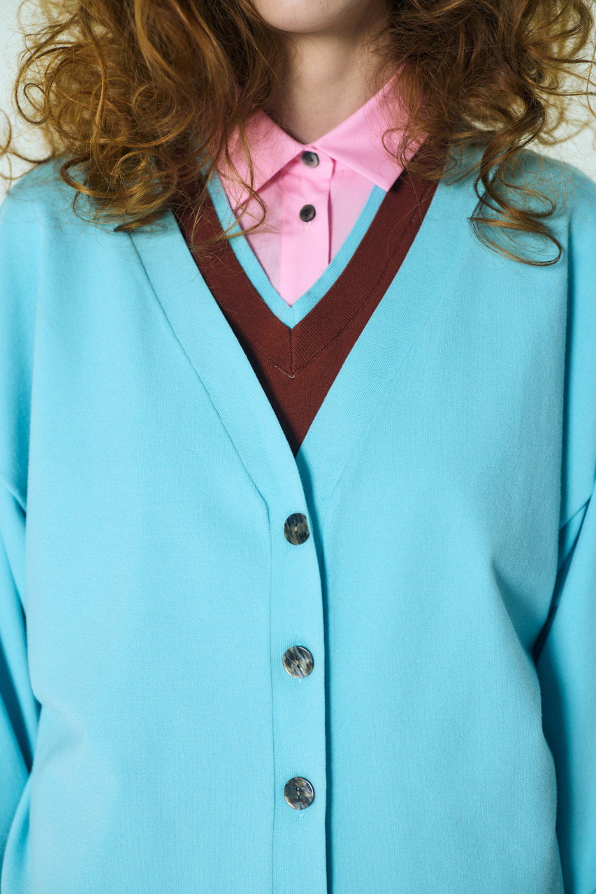 ENFOLD(エンフォルド)｜CLASSIC LAYERED PULLOVER/ライトブルー の通販
