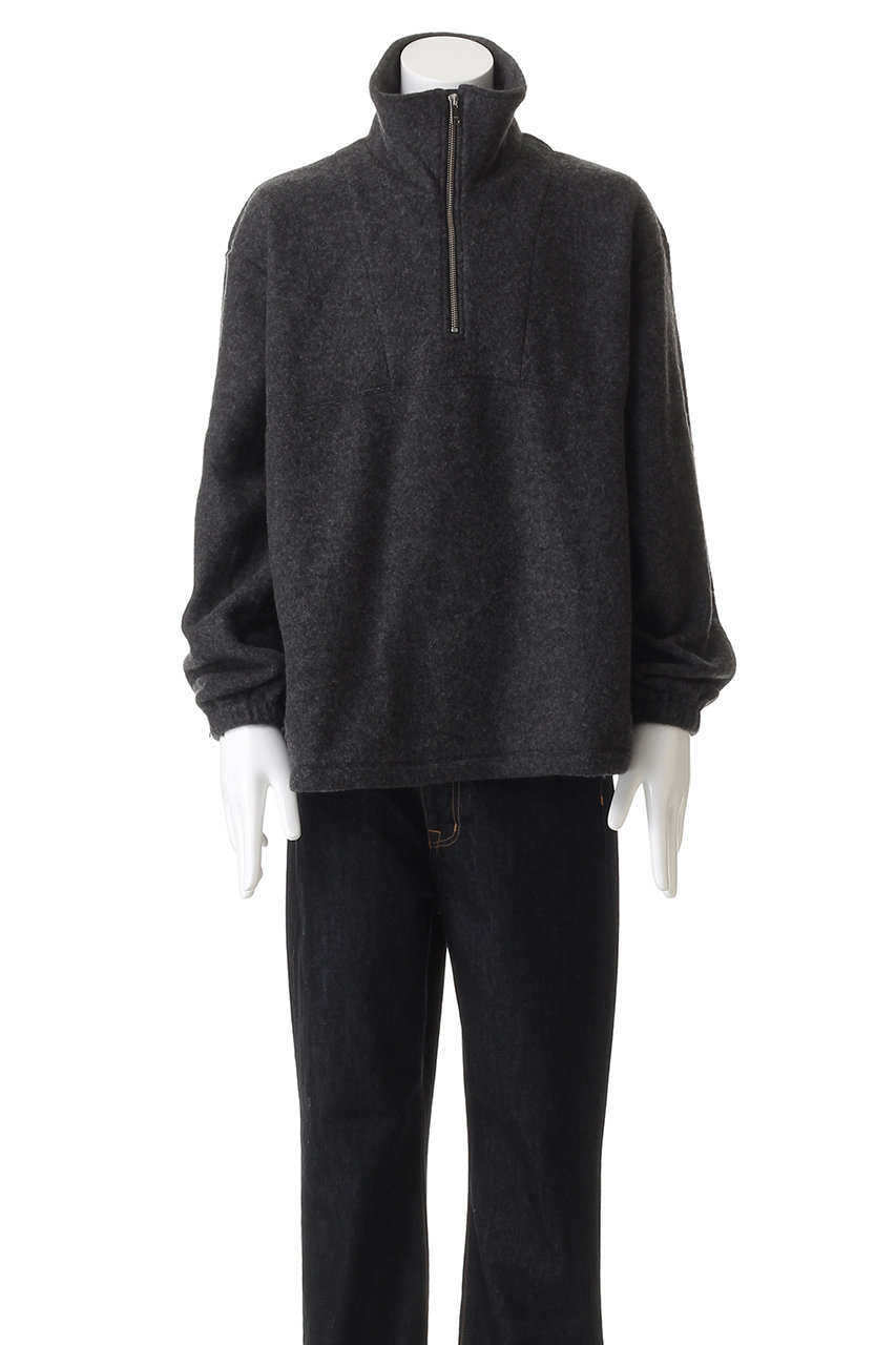 YOKE(ヨーク)｜【UNISEX】ウール フリース ハーフ ジップ プルオーバー