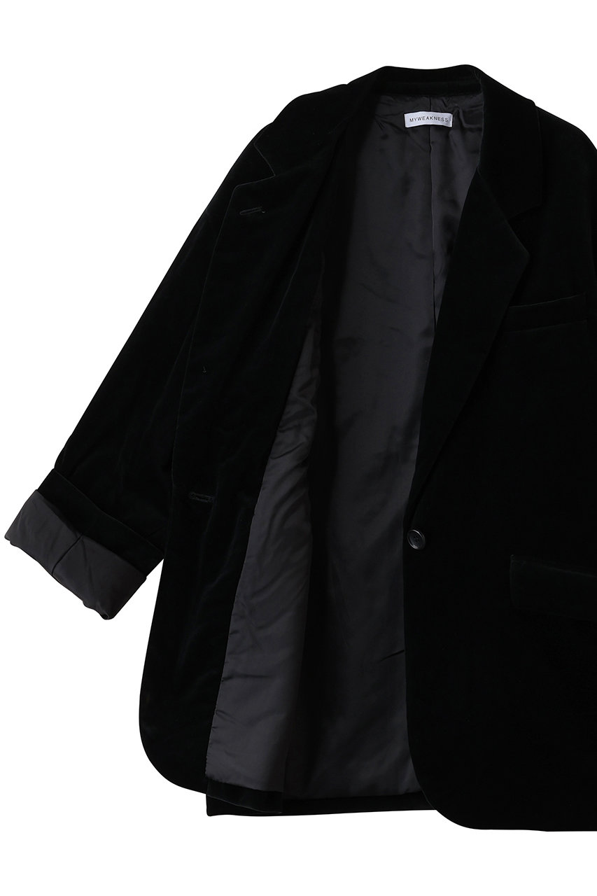 MY WEAKNESS(マイ ウィークネス)｜Velvet Jacket/ブラック の通販