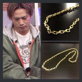 三代目登坂広臣着用モデル】金色チェーンネックレス Tチェーン